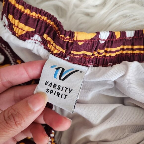 Varsity Athletic Running Shorts Womens XS Chevron Polka Dot Vented Lined - Picture 3 of 8